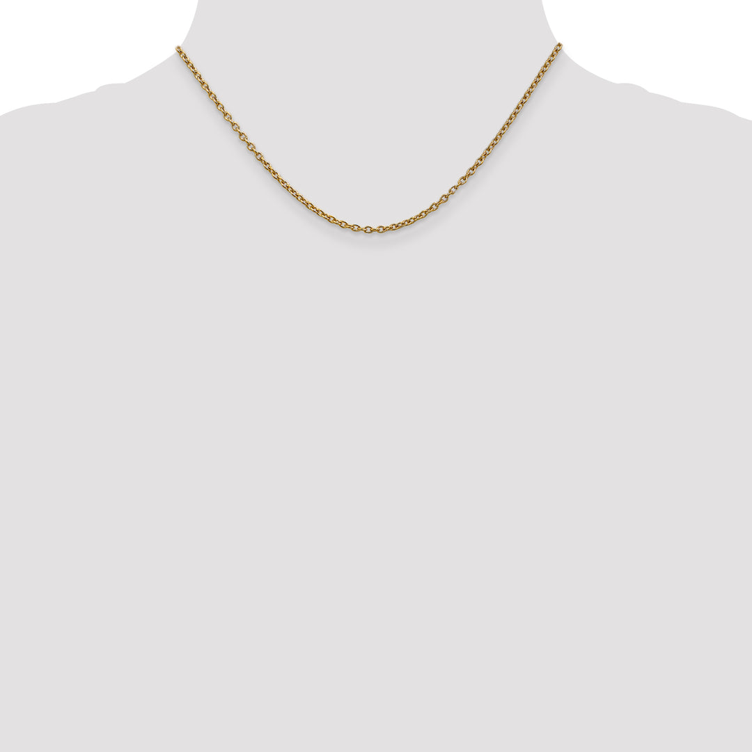 14k 2.4mm Round Open Link Cable Chain