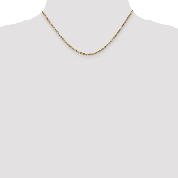 14k 2.4mm Round Open Link Cable Chain