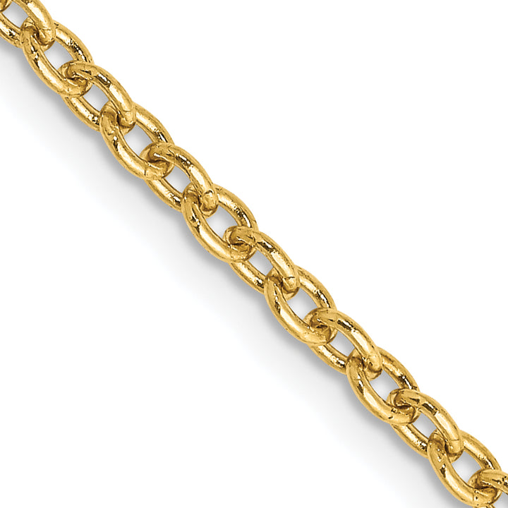 14k 2.4mm Round Open Link Cable Chain