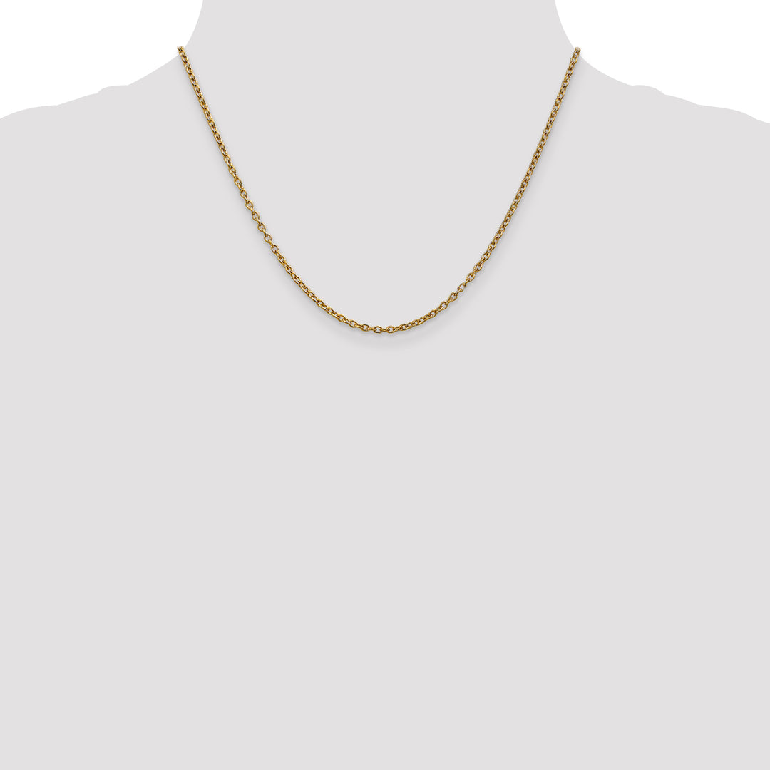 14k 2.4mm Round Open Link Cable Chain