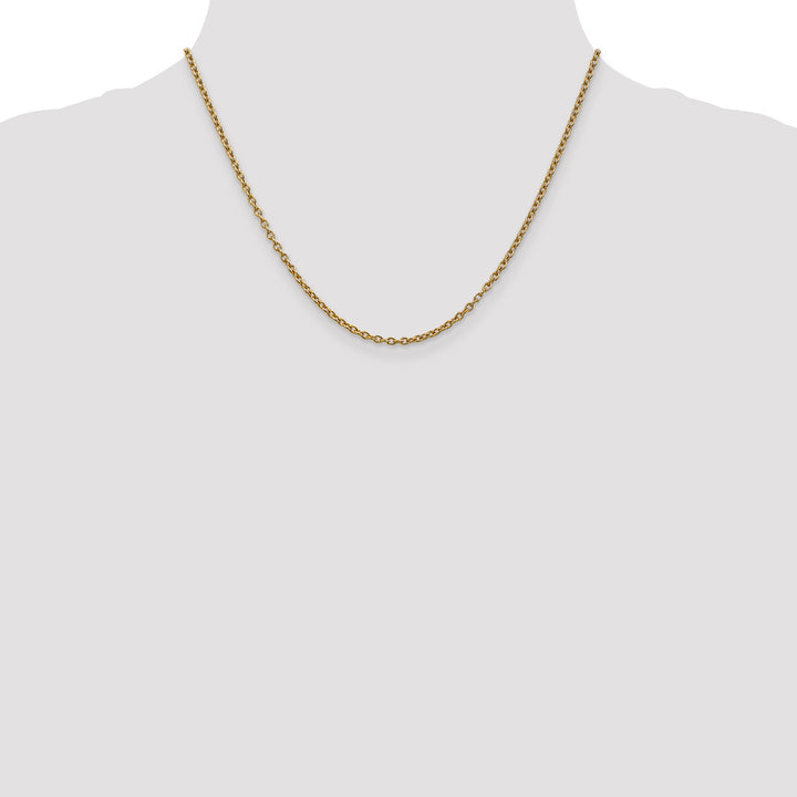 14k 2.4mm Round Open Link Cable Chain