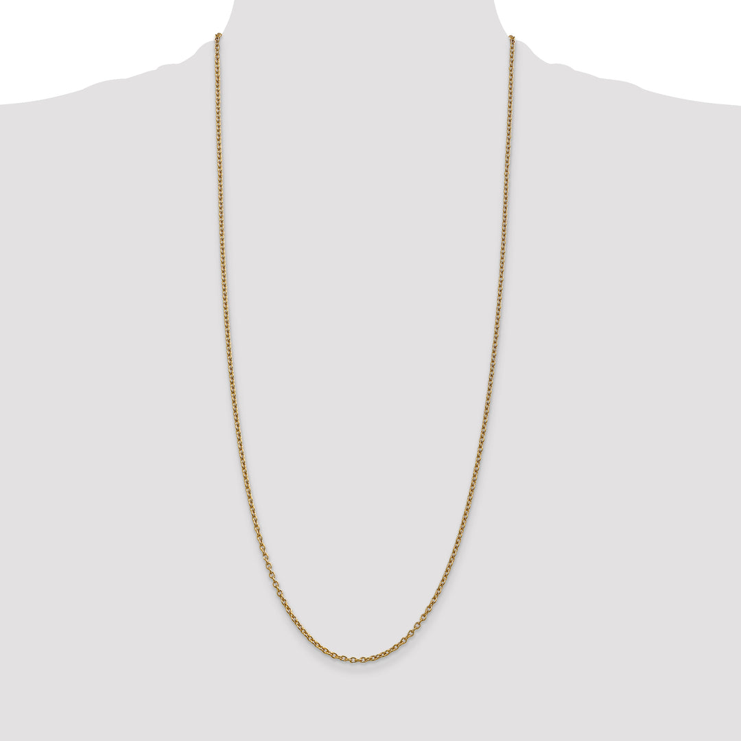 14k 2.4mm Round Open Link Cable Chain
