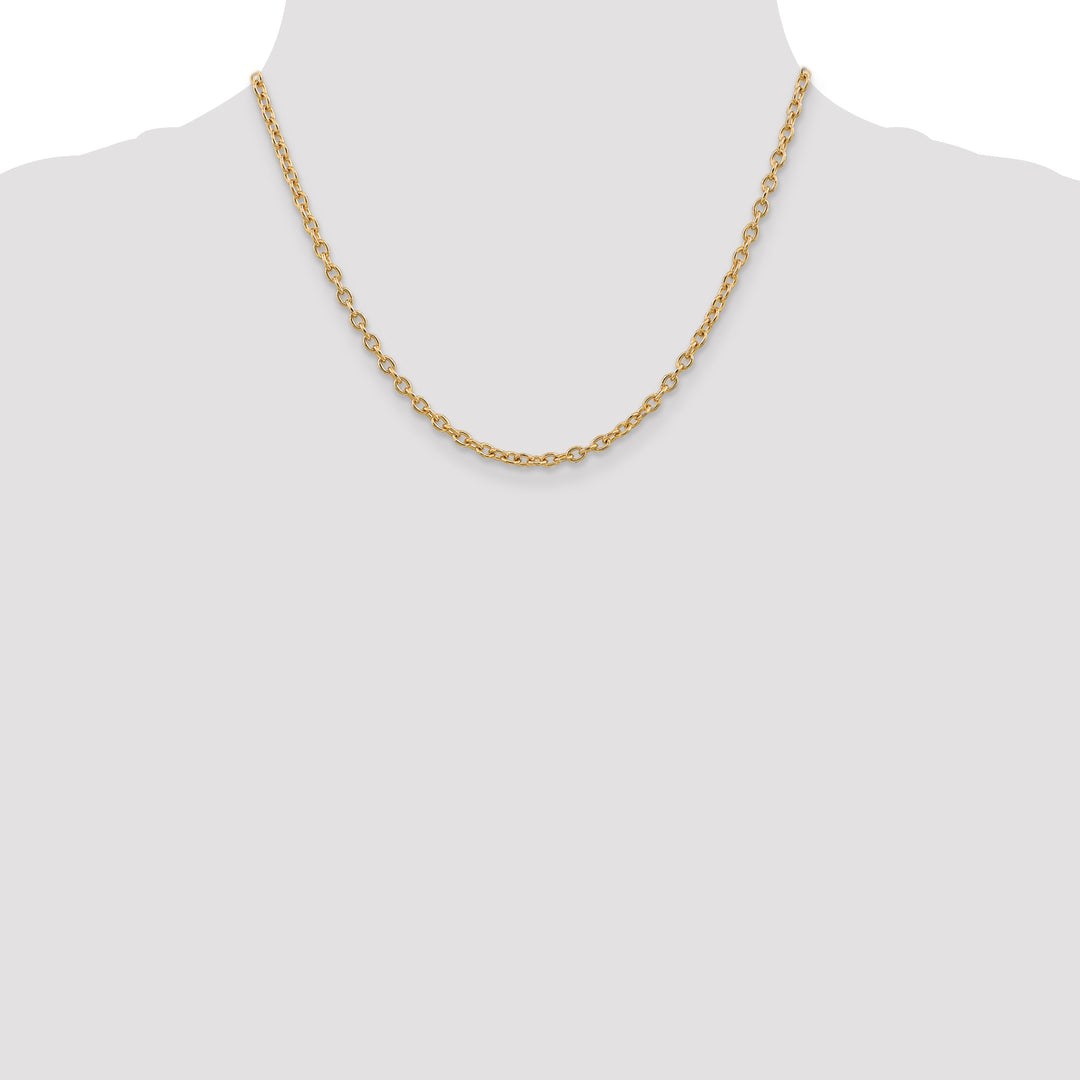 14k 3.2mm Round Open Link Cable Chain