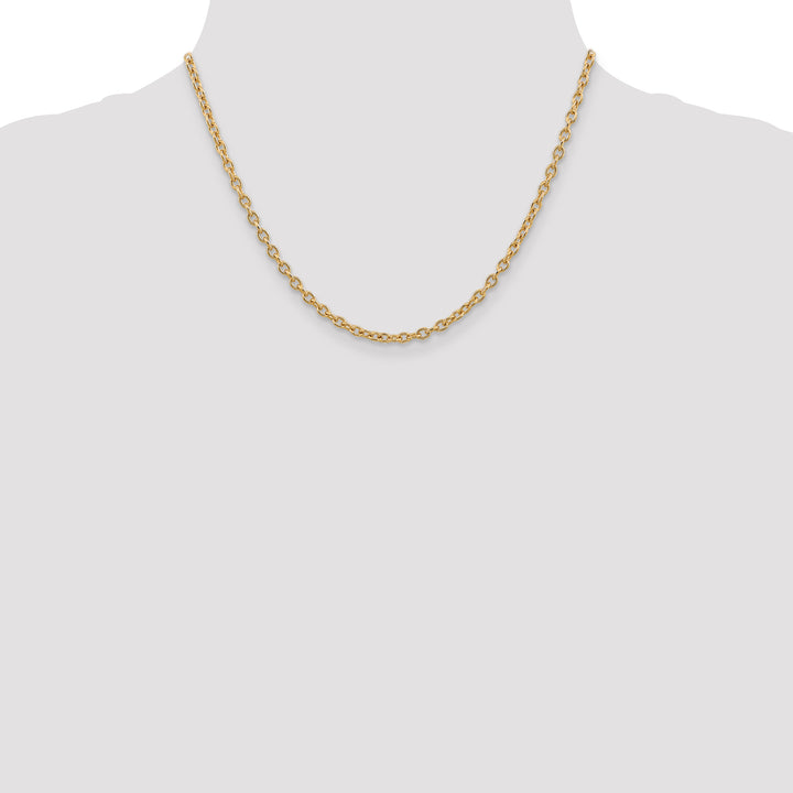 14k 3.2mm Round Open Link Cable Chain