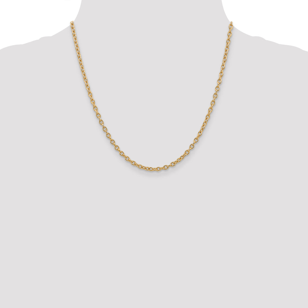 14k 3.2mm Round Open Link Cable Chain