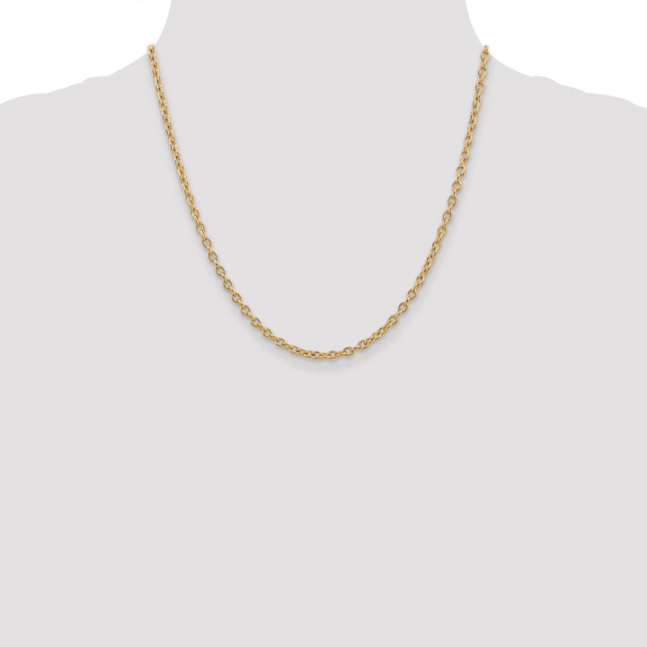 14k 3.2mm Round Open Link Cable Chain