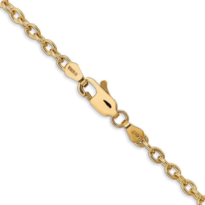 14k 3.2mm Round Open Link Cable Chain