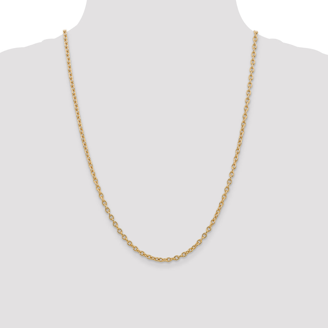 14k 3.2mm Round Open Link Cable Chain
