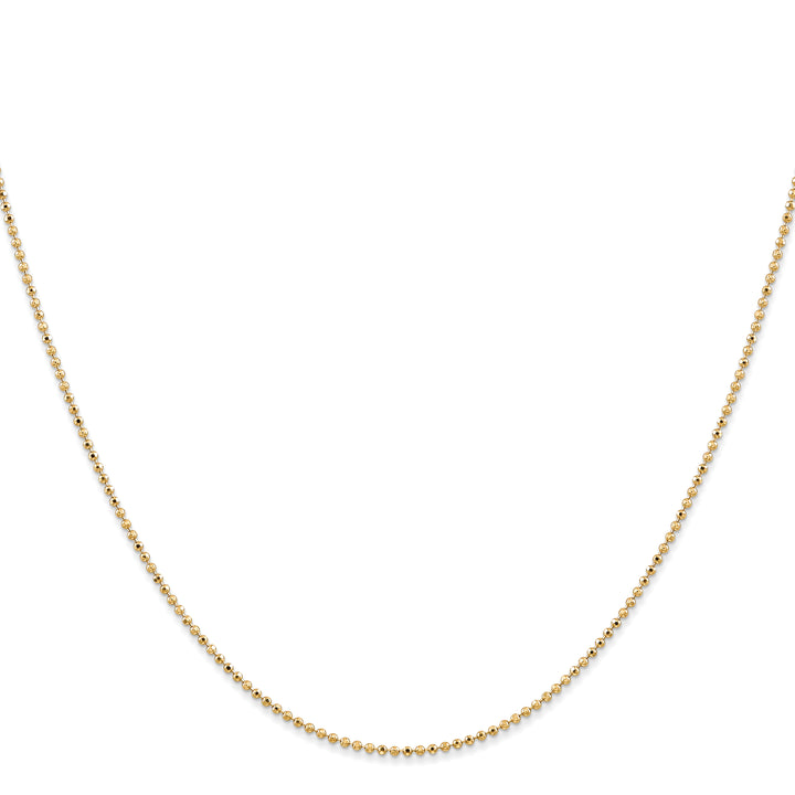 14k 1.2mm D/C Beaded Pendant Chain