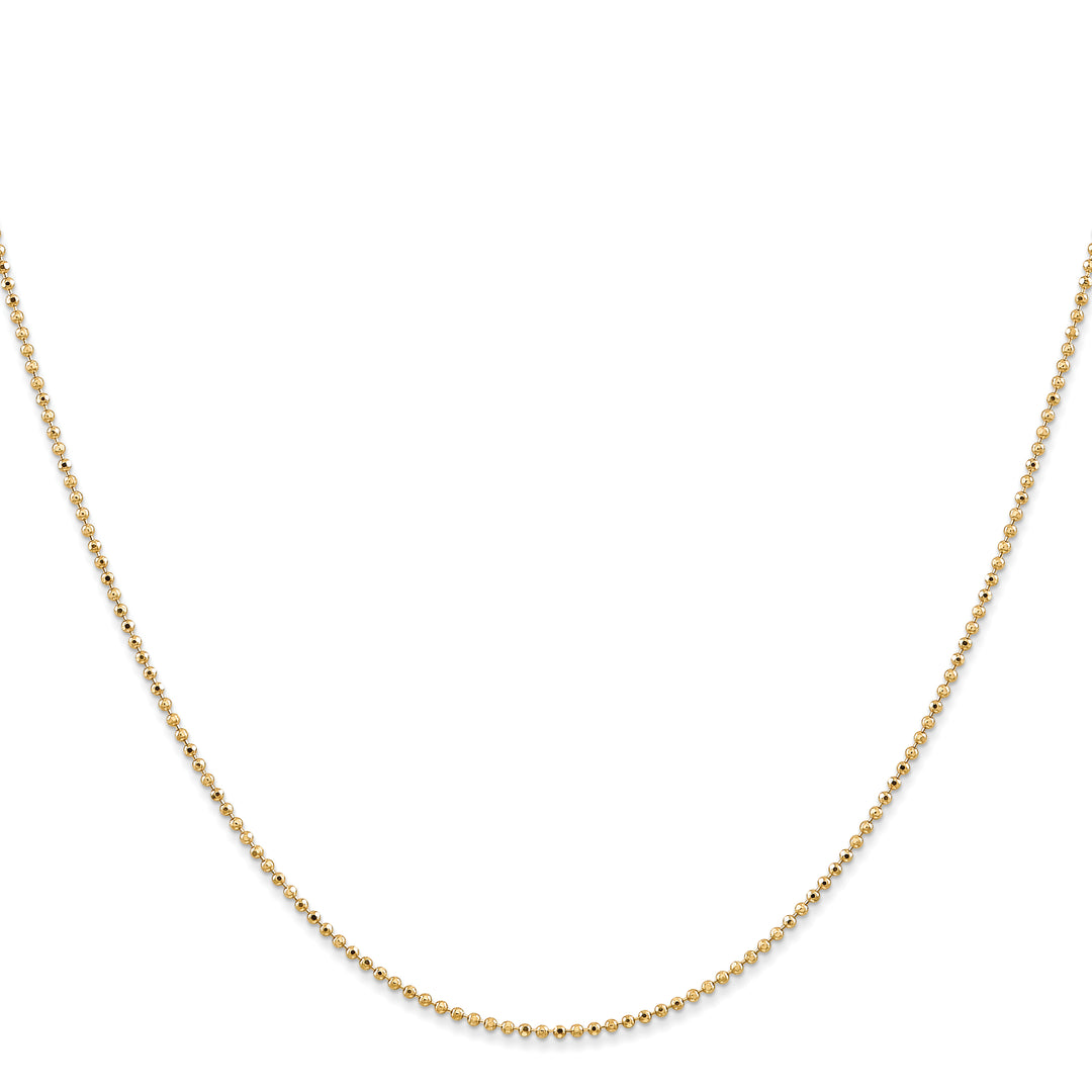 14k 1.2mm D/C Beaded Pendant Chain
