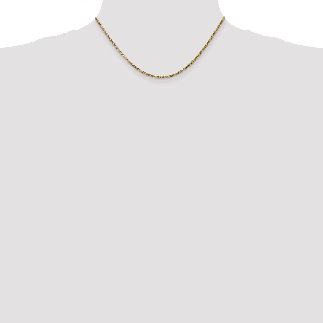 14k 1.05mm Spiga with Spring Ring Clasp Chain