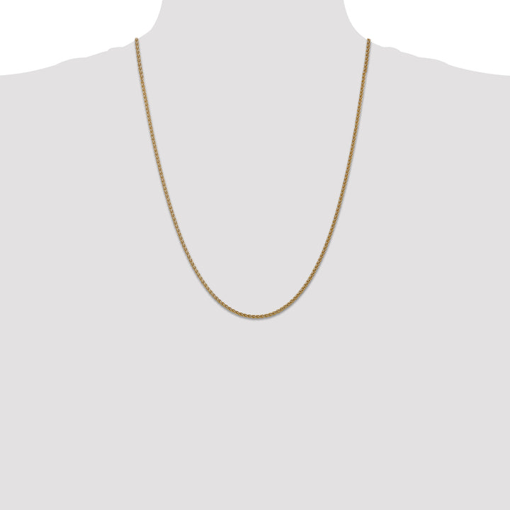 14k 1.05mm Spiga with Spring Ring Clasp Chain