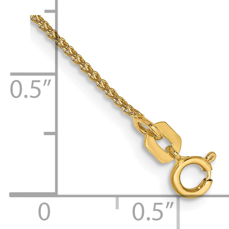 14k 1.05mm Spiga with Spring Ring Clasp Chain