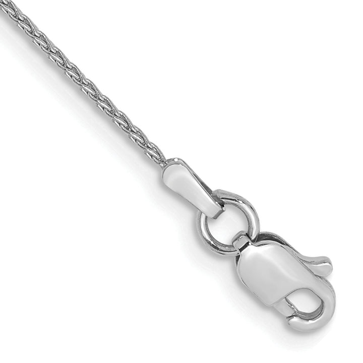 14k White Gold 1mm Parisian Wheat Chain Anklet