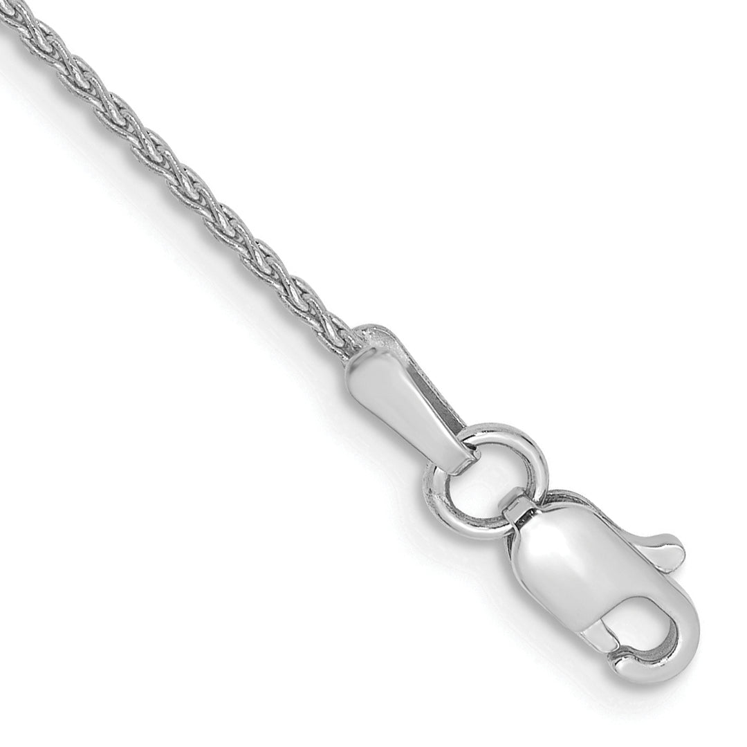 14k White Gold 1.2mm Parisian Wheat Chain Anklet