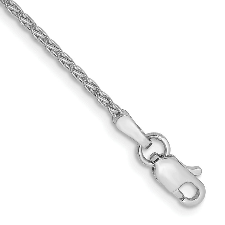 14k White Gold 1.5mm Parisian Wheat Chain Anklet