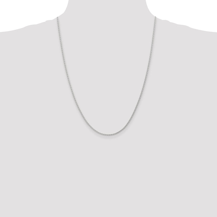 14k White Gold 1.75mm Parisian Wheat Chain