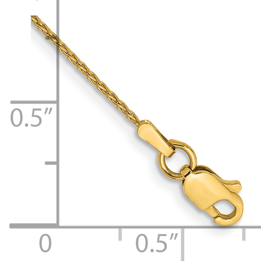 14k 1mm Parisian Wheat Chain