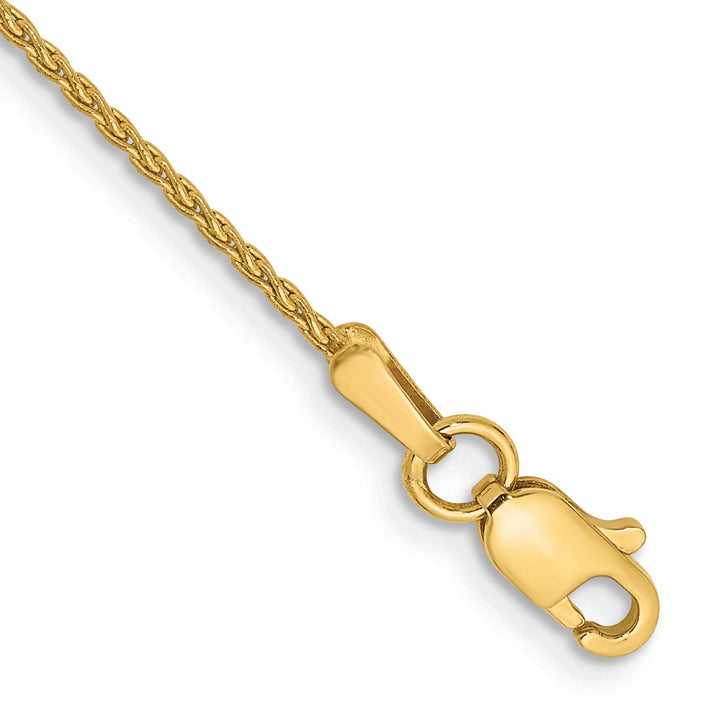 14k 1.2mm Parisian Wheat Chain Anklet