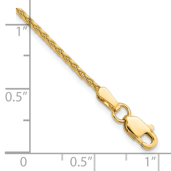 14k 1.5mm Parisian Wheat Chain Anklet