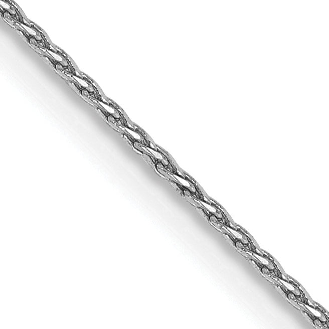 14k White Gold .8mm D/C Parisian Wheat Chain