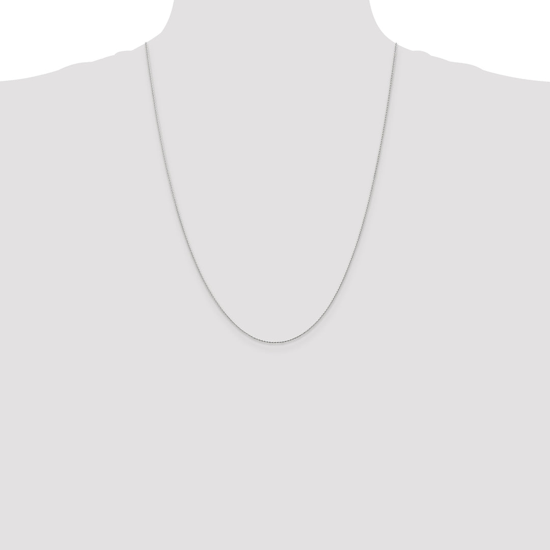 14k White Gold .8mm D/C Parisian Wheat Chain