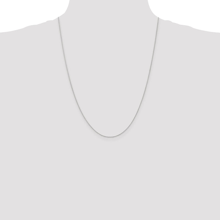 14k White Gold .8mm D/C Parisian Wheat Chain