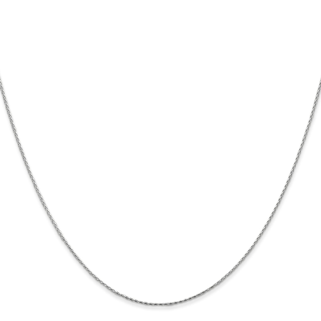 14k White Gold .8mm D/C Parisian Wheat Chain
