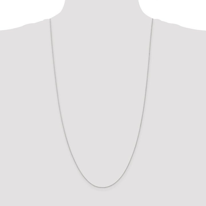 14k White Gold .8mm D/C Parisian Wheat Chain