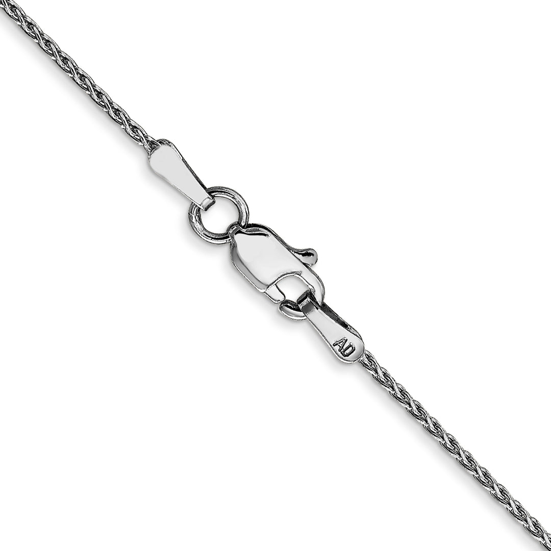 14k White Gold 1mm D/C Parisian Wheat Chain