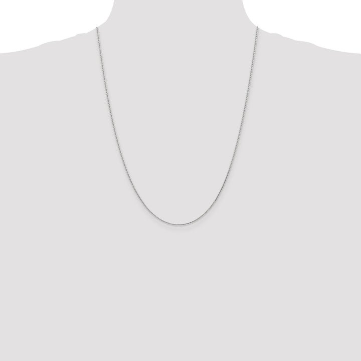 14k White Gold 1mm D/C Parisian Wheat Chain