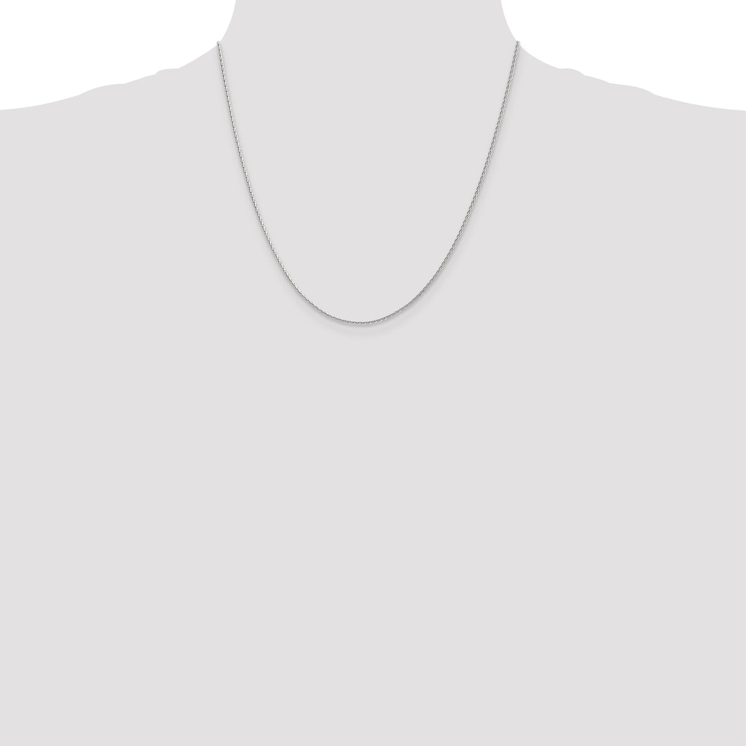 14k White Gold 1.4mm D/C Parisian Wheat Chain
