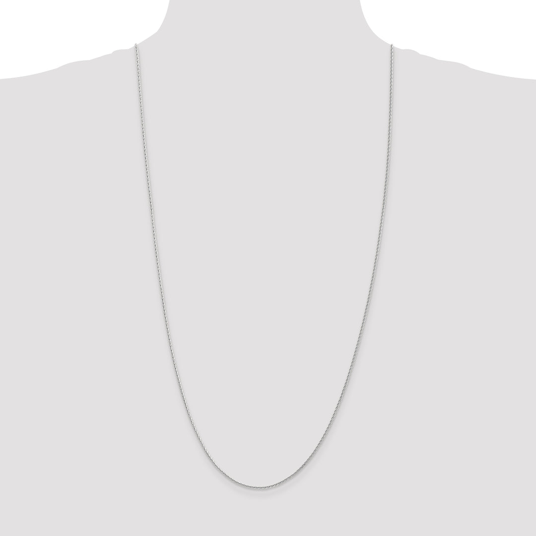 14k White Gold 1.4mm D/C Parisian Wheat Chain