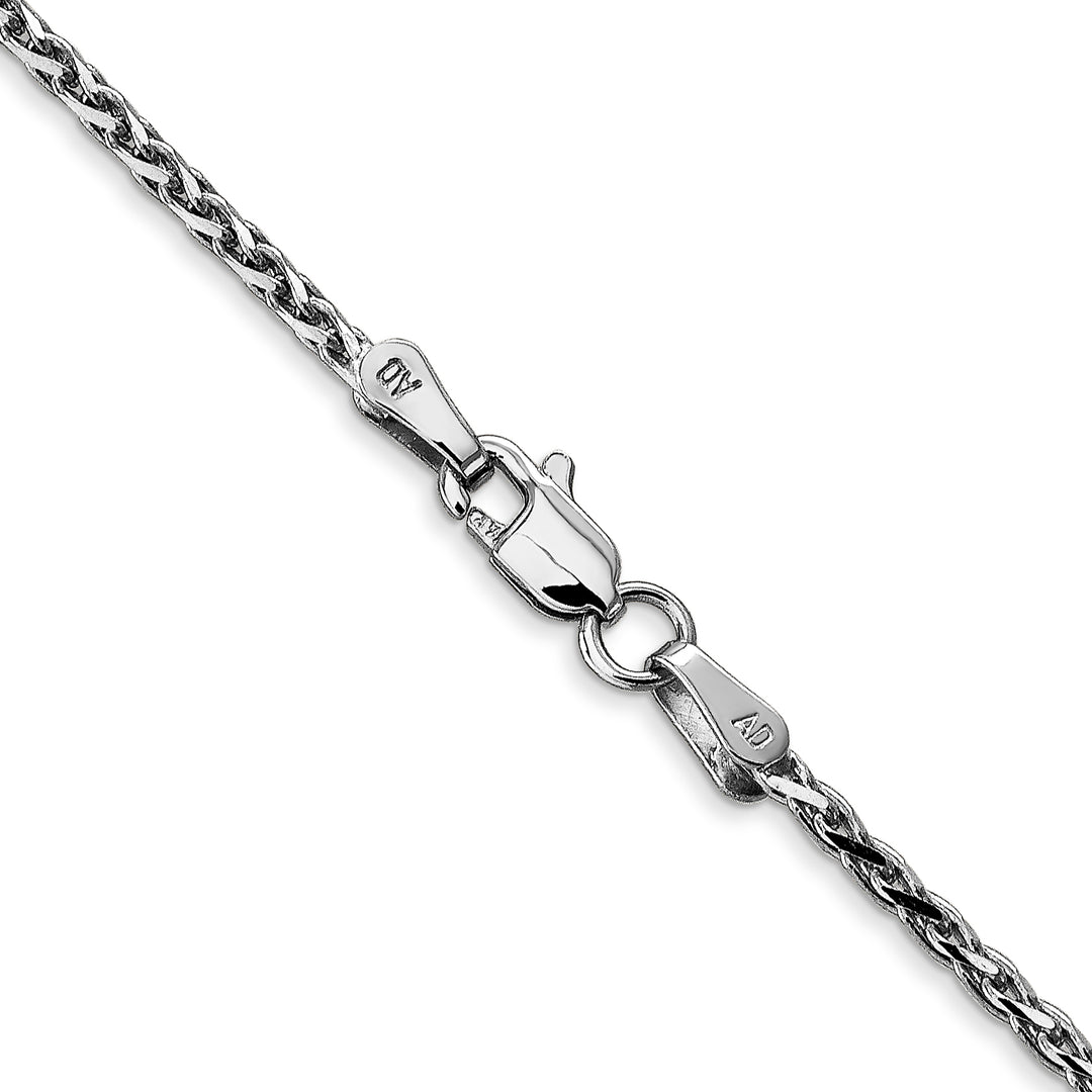14k White Gold 1.6mm D/C Parisian Wheat Chain