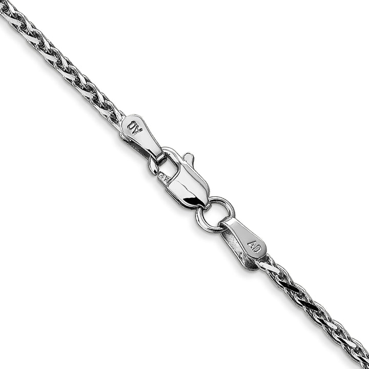 14k White Gold 1.6mm D/C Parisian Wheat Chain