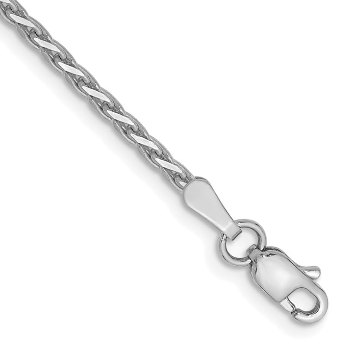 14k White Gold 1.6mm D/C Parisian Wheat Chain