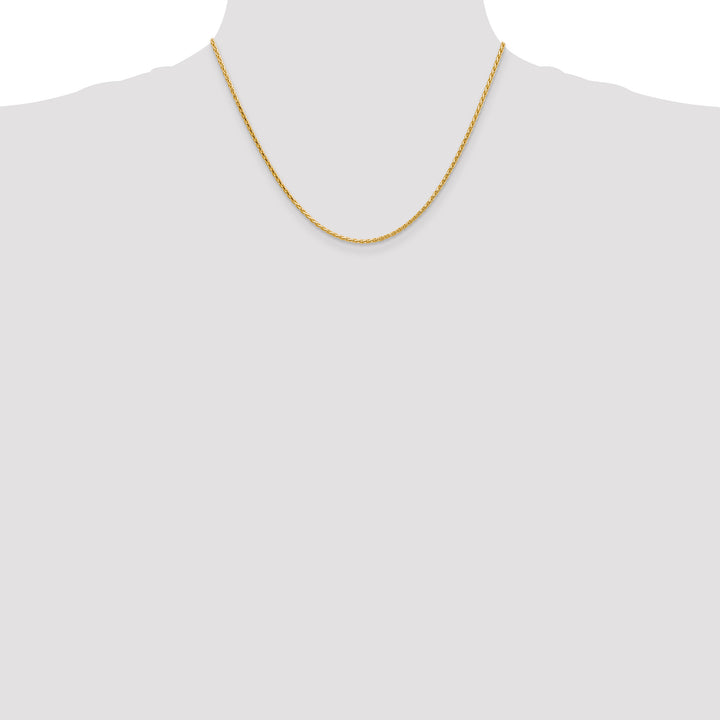 14K 1.6mm D/C Parisian Wheat Chain
