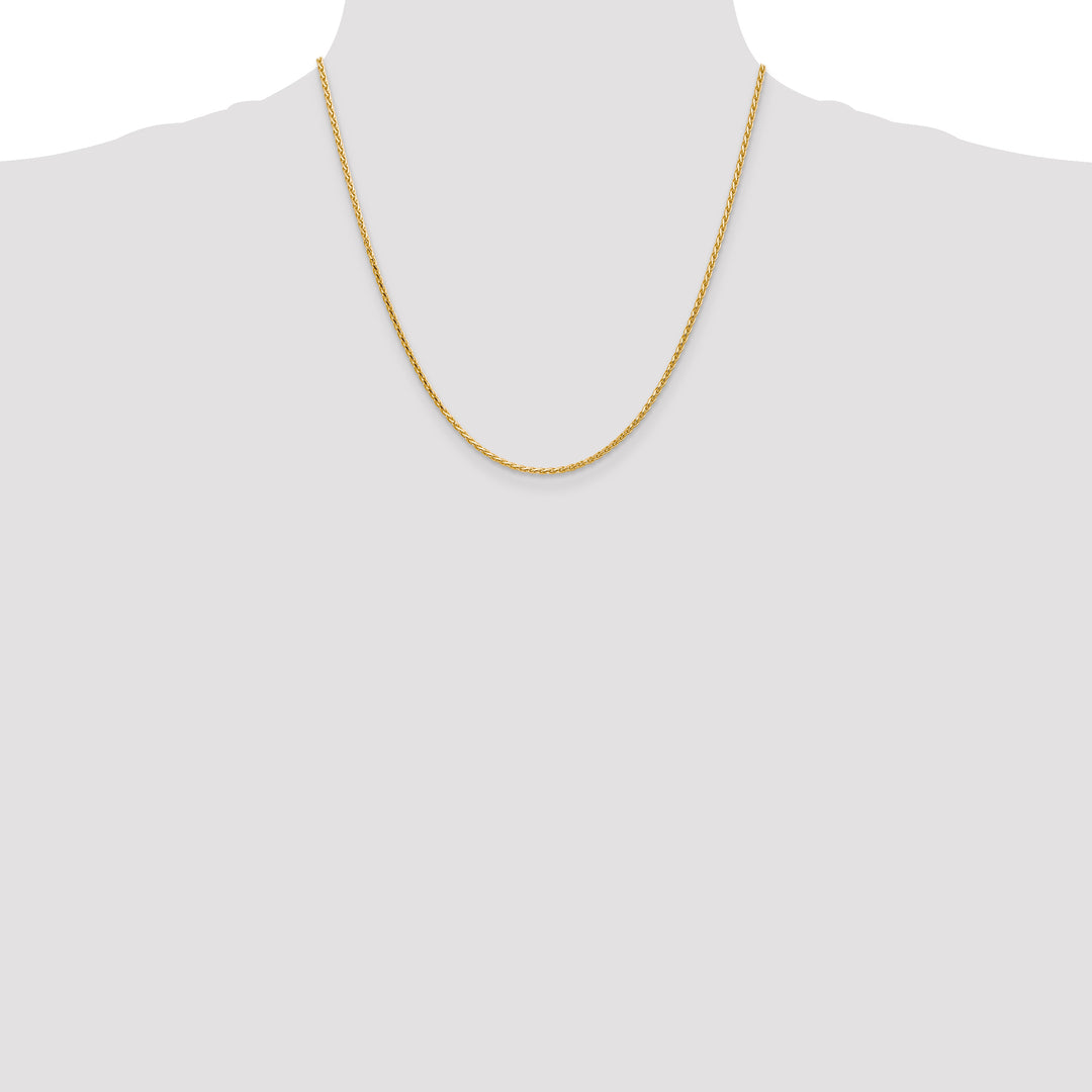 14K 1.6mm D/C Parisian Wheat Chain