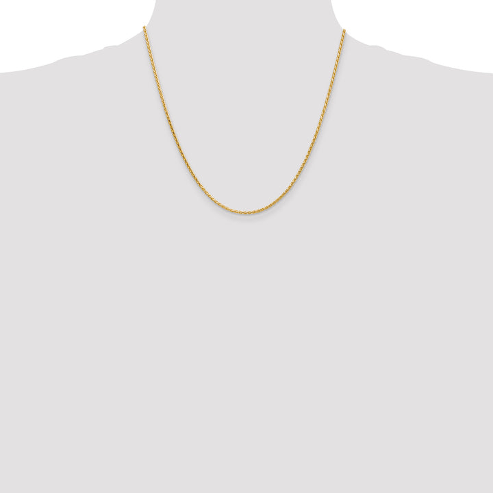 14K 1.6mm D/C Parisian Wheat Chain