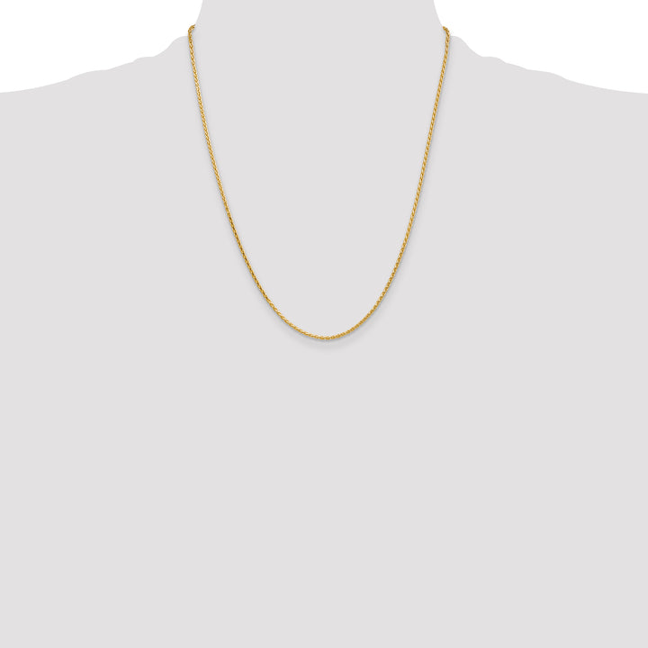 14K 1.6mm D/C Parisian Wheat Chain