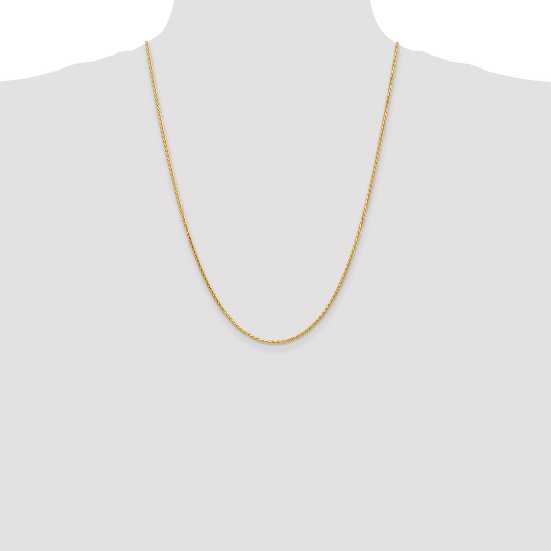 14K 1.6mm D/C Parisian Wheat Chain