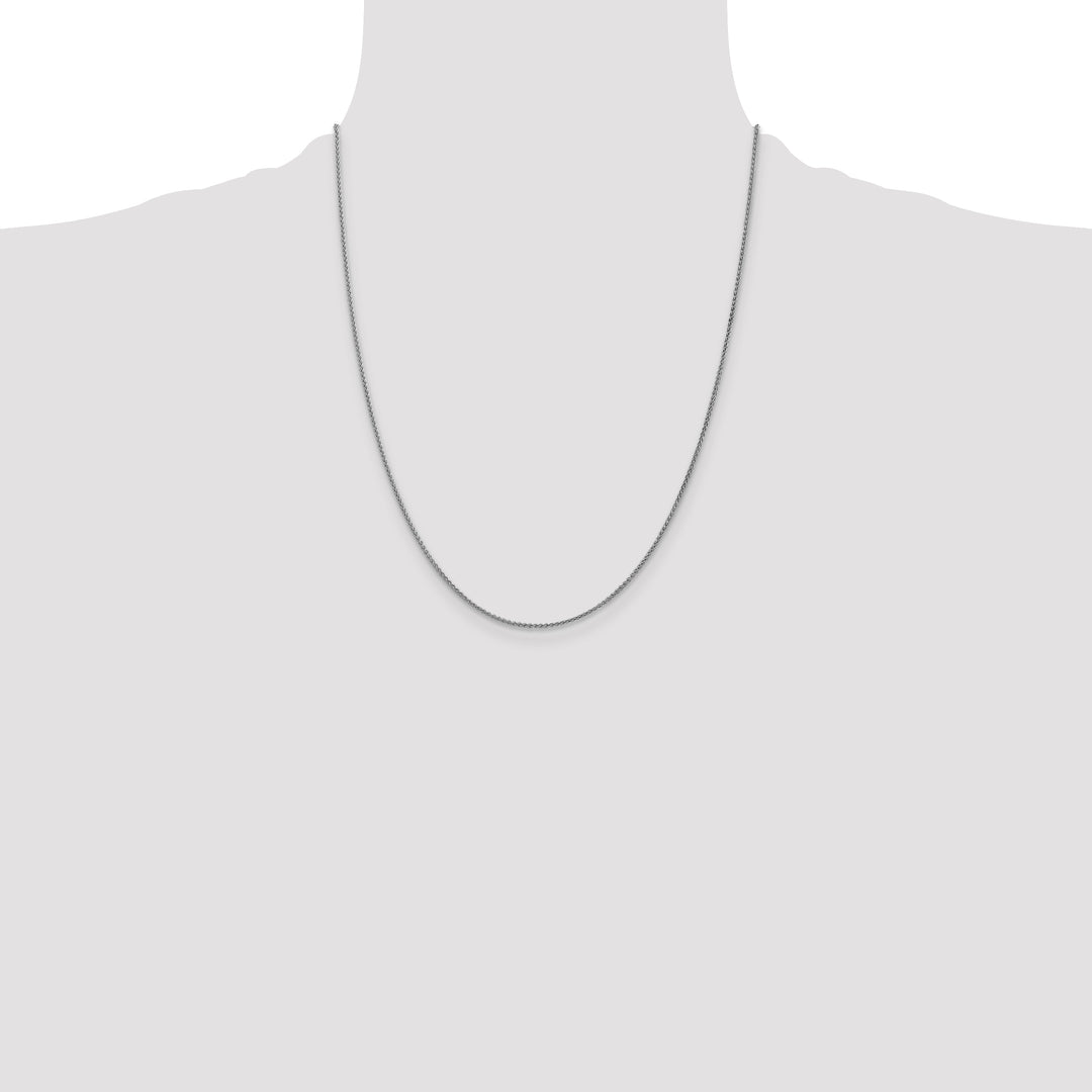 14k White Gold 1.25mm Spiga Chain