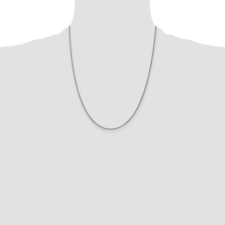 14k White Gold 1.25mm Spiga Chain