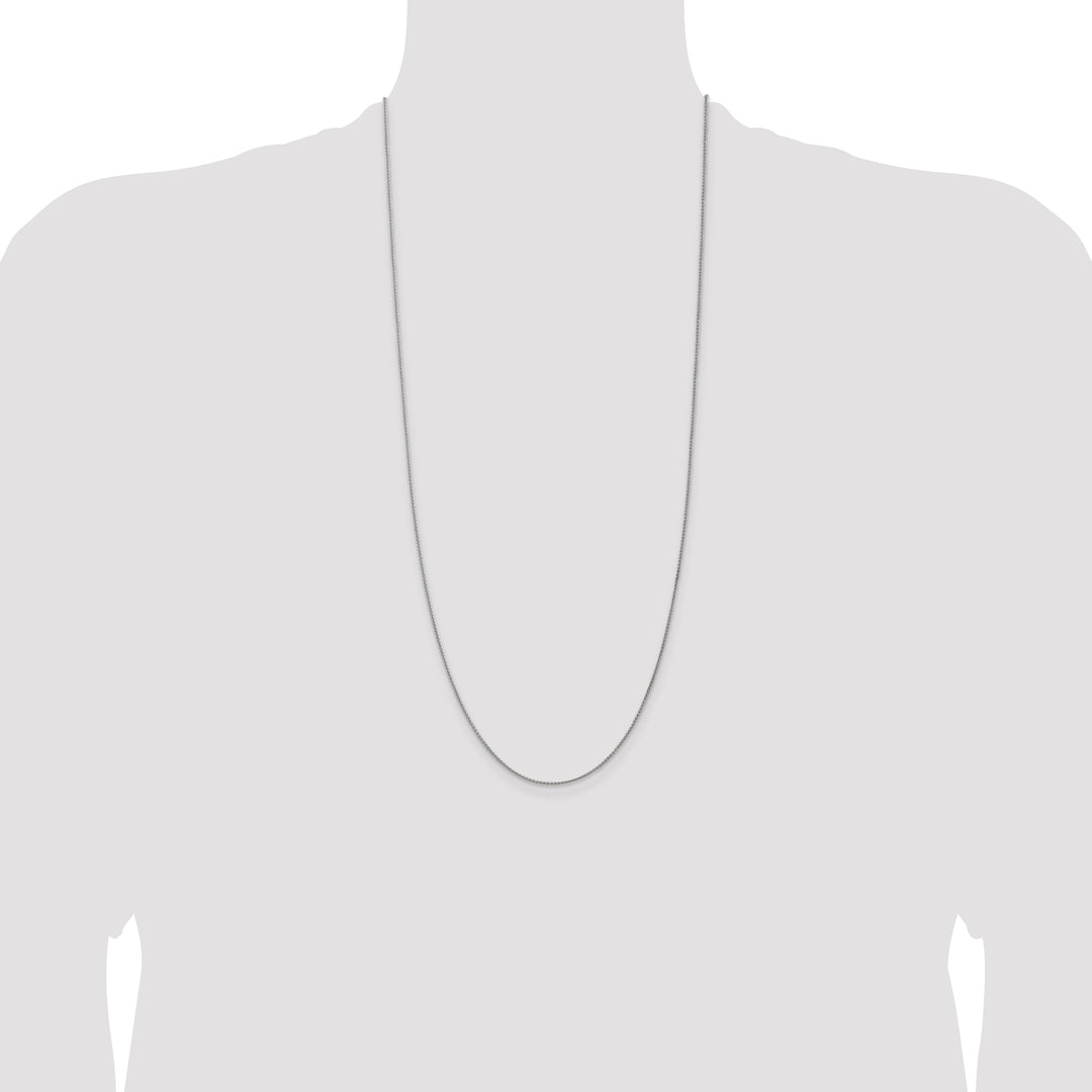 14k White Gold 1.25mm Spiga Chain