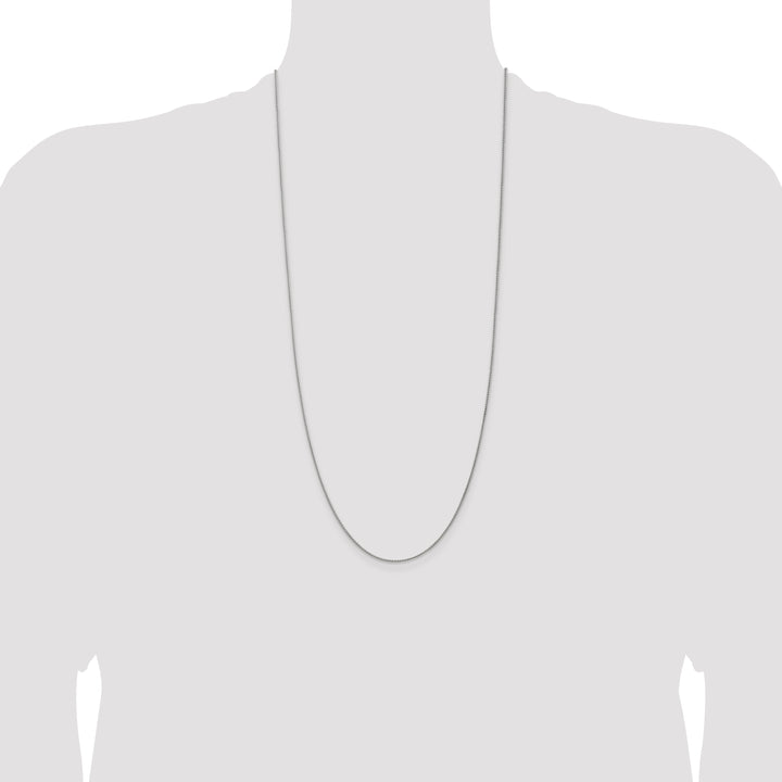 14k White Gold 1.25mm Spiga Chain