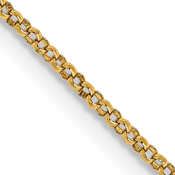14k 1.15mm Rolo Pendant Chain