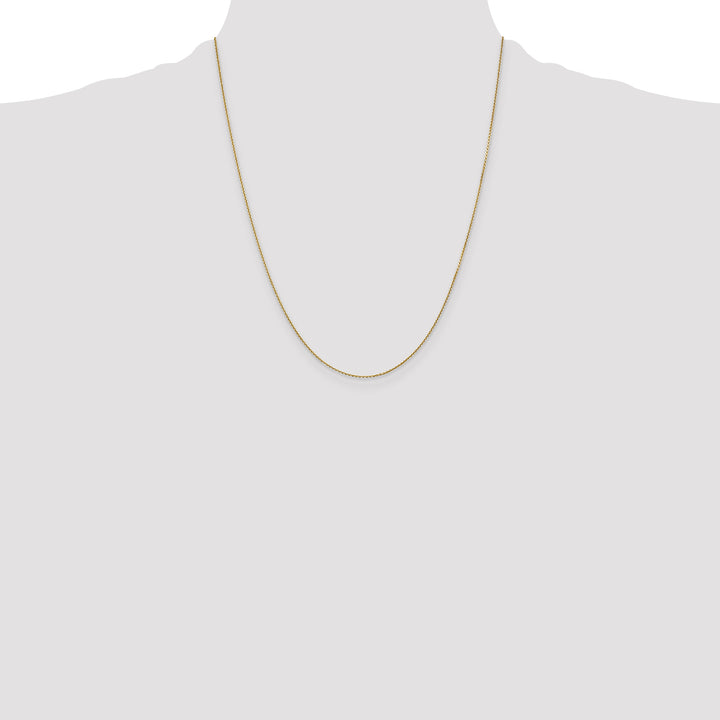 14k .9mm D/C Round Open Link Cable Chain