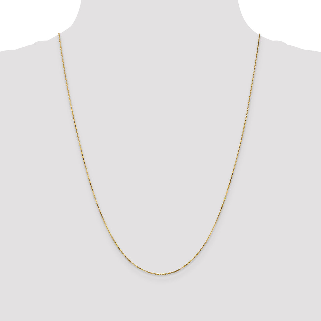 14k .9mm D/C Round Open Link Cable Chain