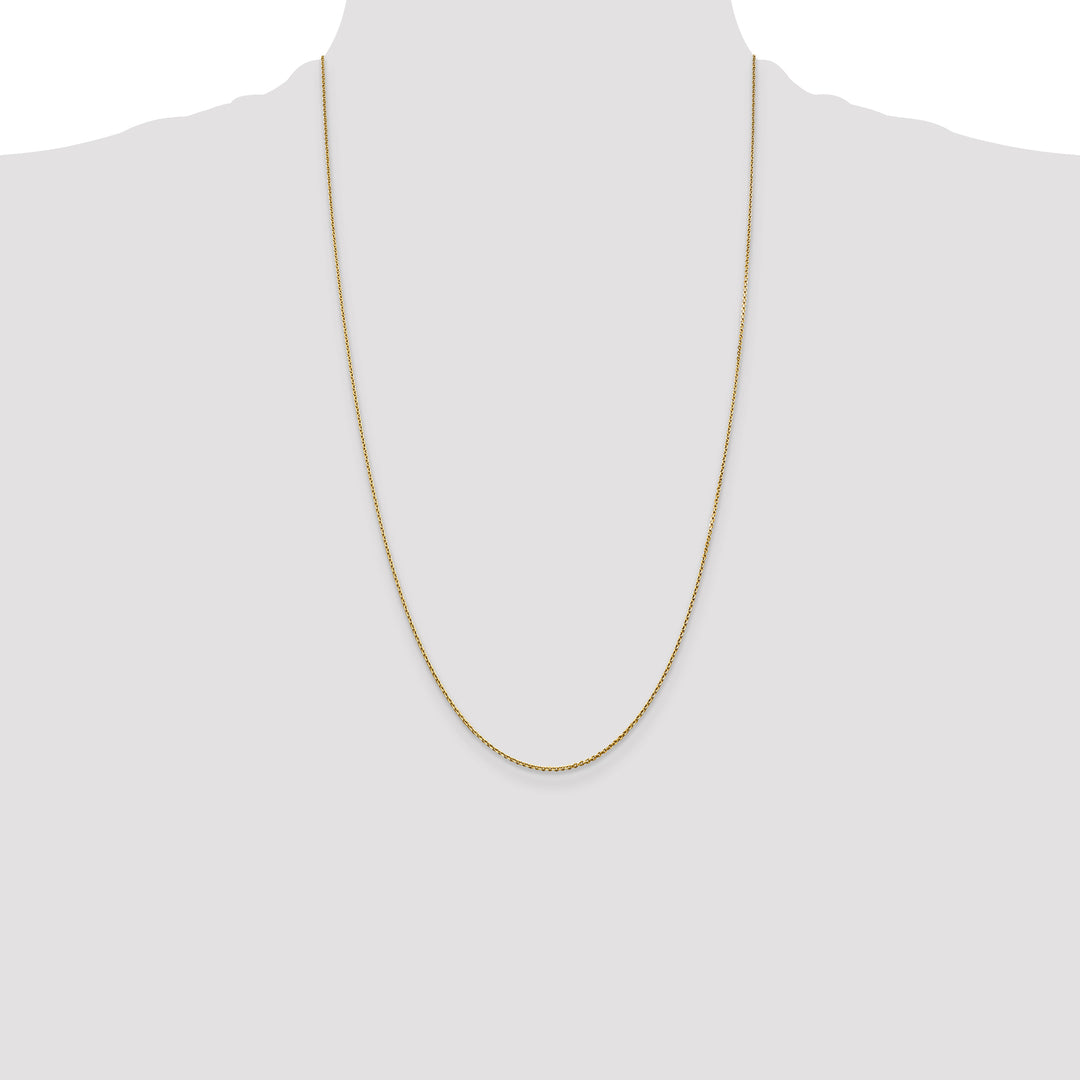 14k .9mm D/C Round Open Link Cable Chain
