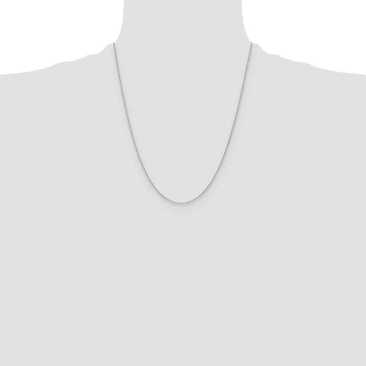 14k White Gold 1.2mm D/C Cable Chain